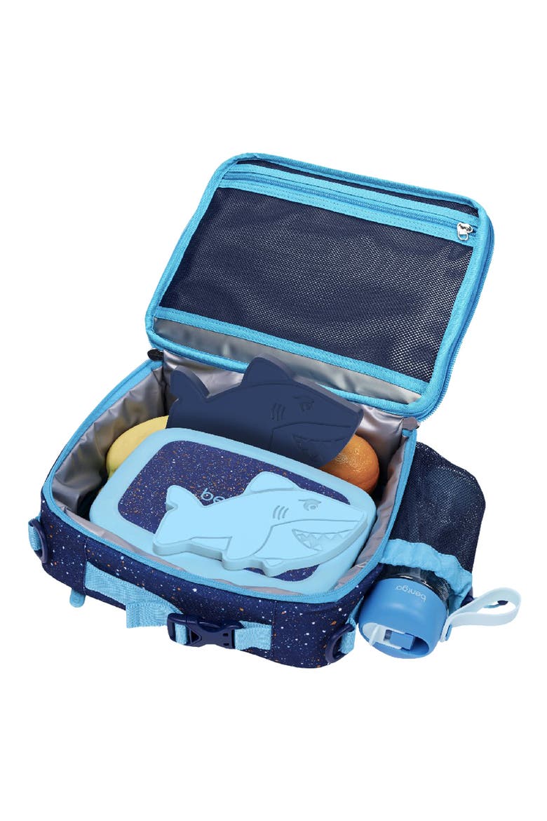 Kids' Print Back to Lunch 5-Piece Set, Main, color, BLUE SPECKLE