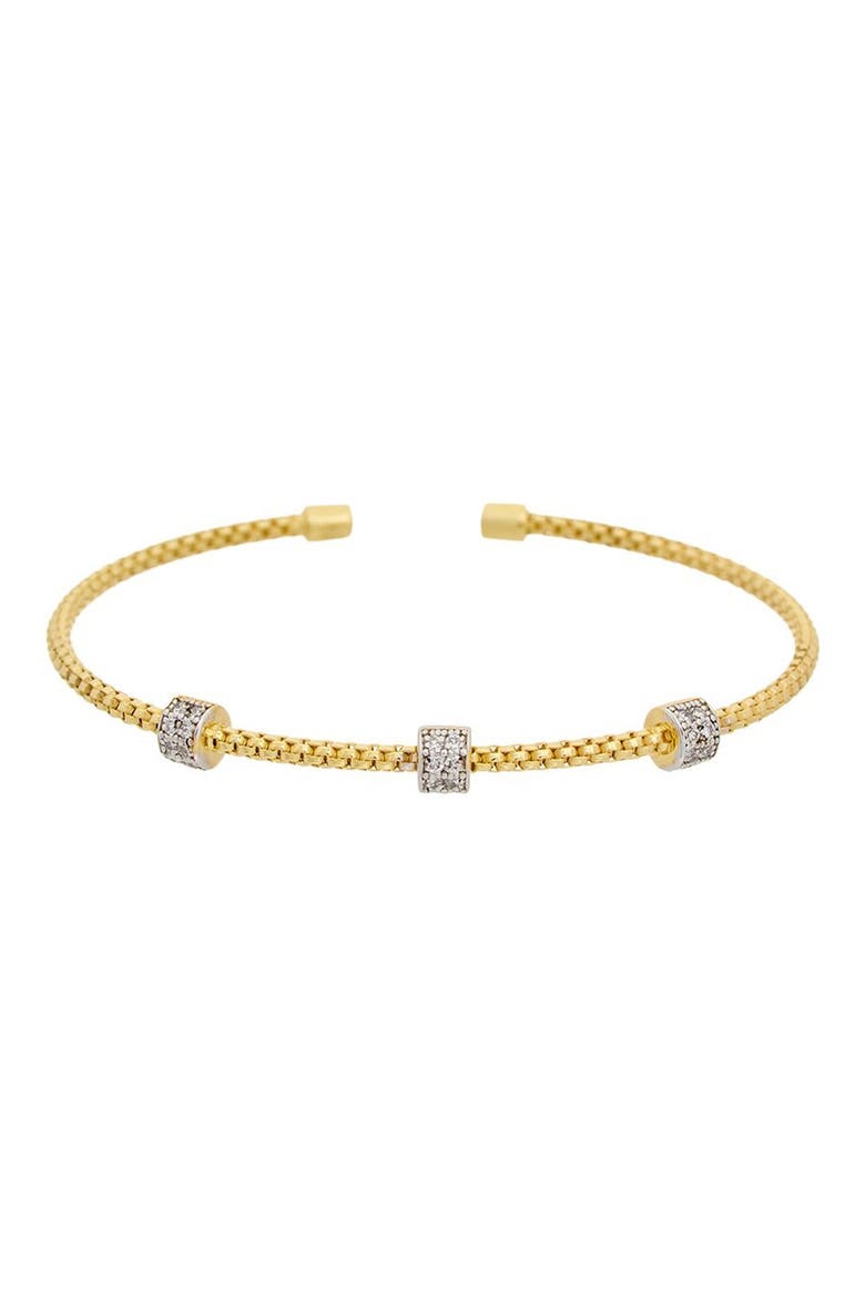 Diamond Pavé Mesh Cuff Bangle, Main, color, YELLOW