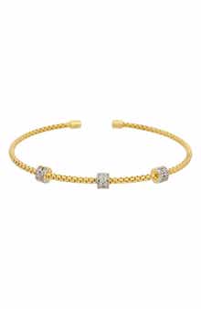 Diamond Pavé Mesh Cuff Bangle