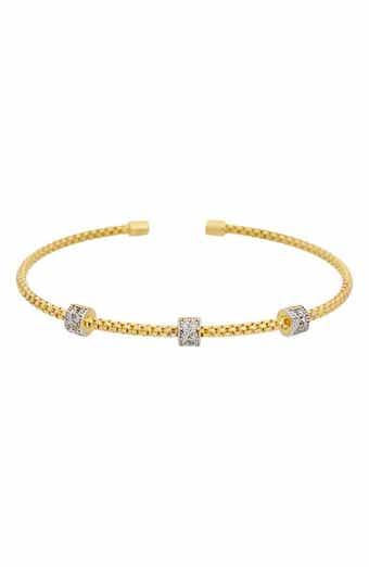 Diamond Pavé Mesh Cuff Bangle