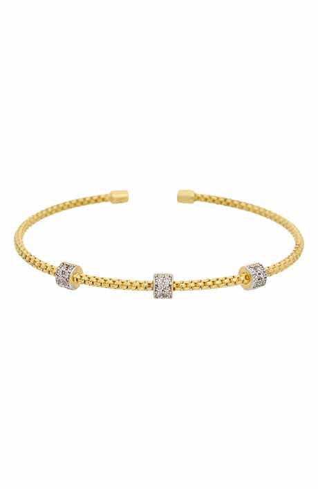 Diamond Pavé Mesh Cuff Bangle