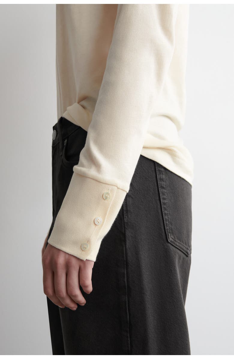 COS Cotton Jersey Long-Sleveled Top, Alternate, color, Off-White