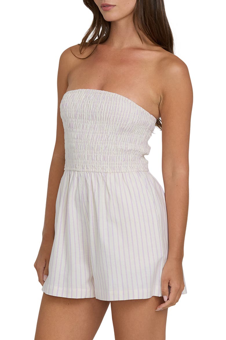 Vacay All Day Strapless Romper, Alternate, color, VINTAGE VIOLET