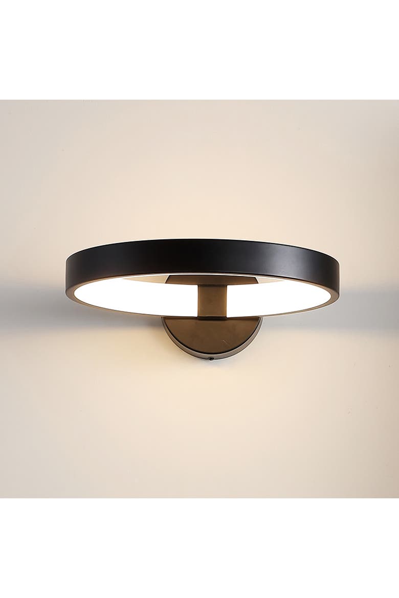 Nathaniel Dimmable Integrated LED Metal Wall Sconce, Alternate, color, Black