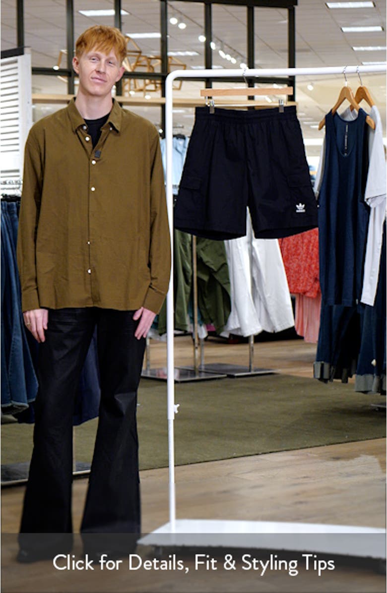 Trefoil Woven Nylon Cargo Shorts, sales video thumbnail