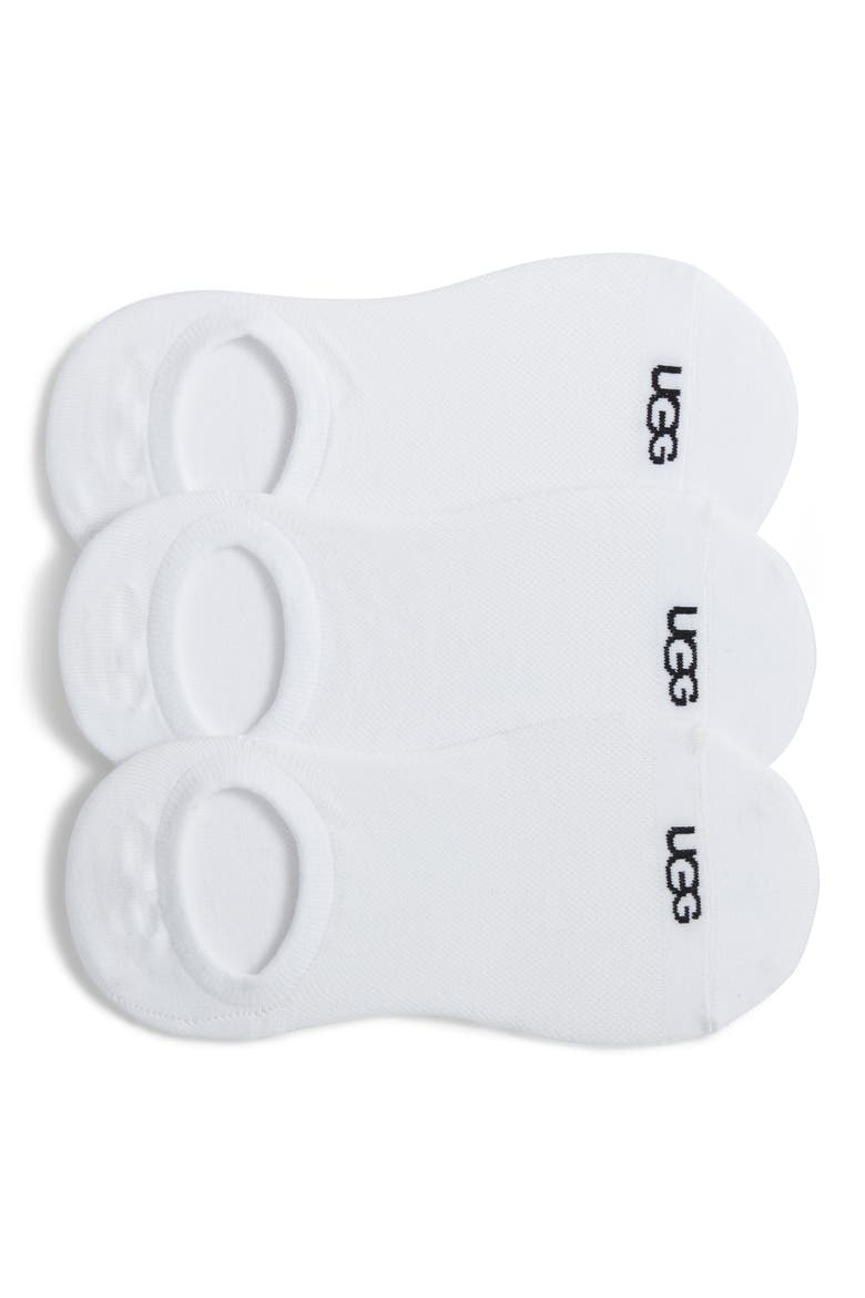 Stella 3-Pack No-Show Socks, Main, color, WHITE