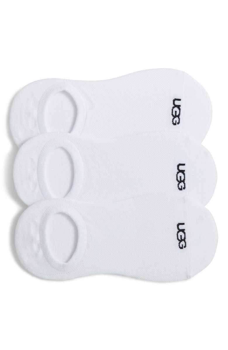 UGG<sup>®</sup> Stella 3-Pack No-Show Socks, Main, color, White