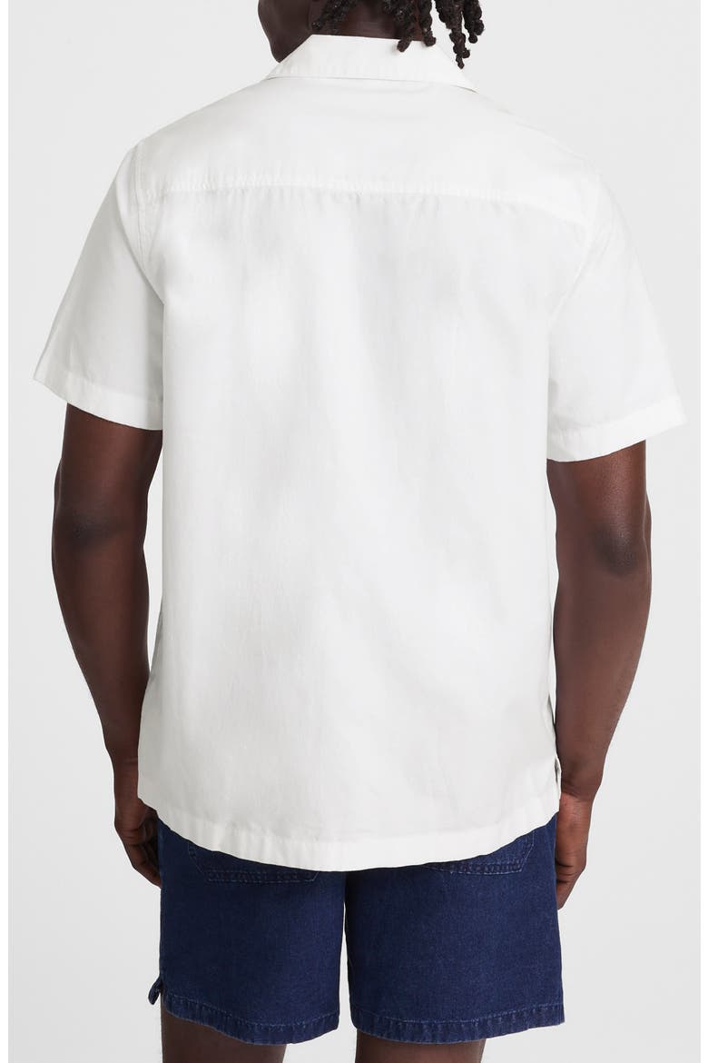 Twill Camp Shirt, Alternate, color, WHITE