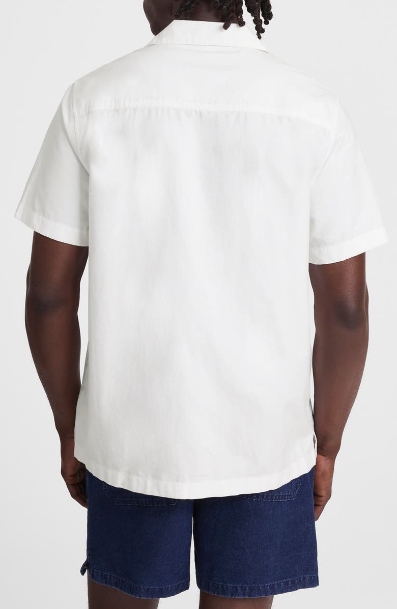 Madewell Twill Camp Shirt, Alternate, color, White