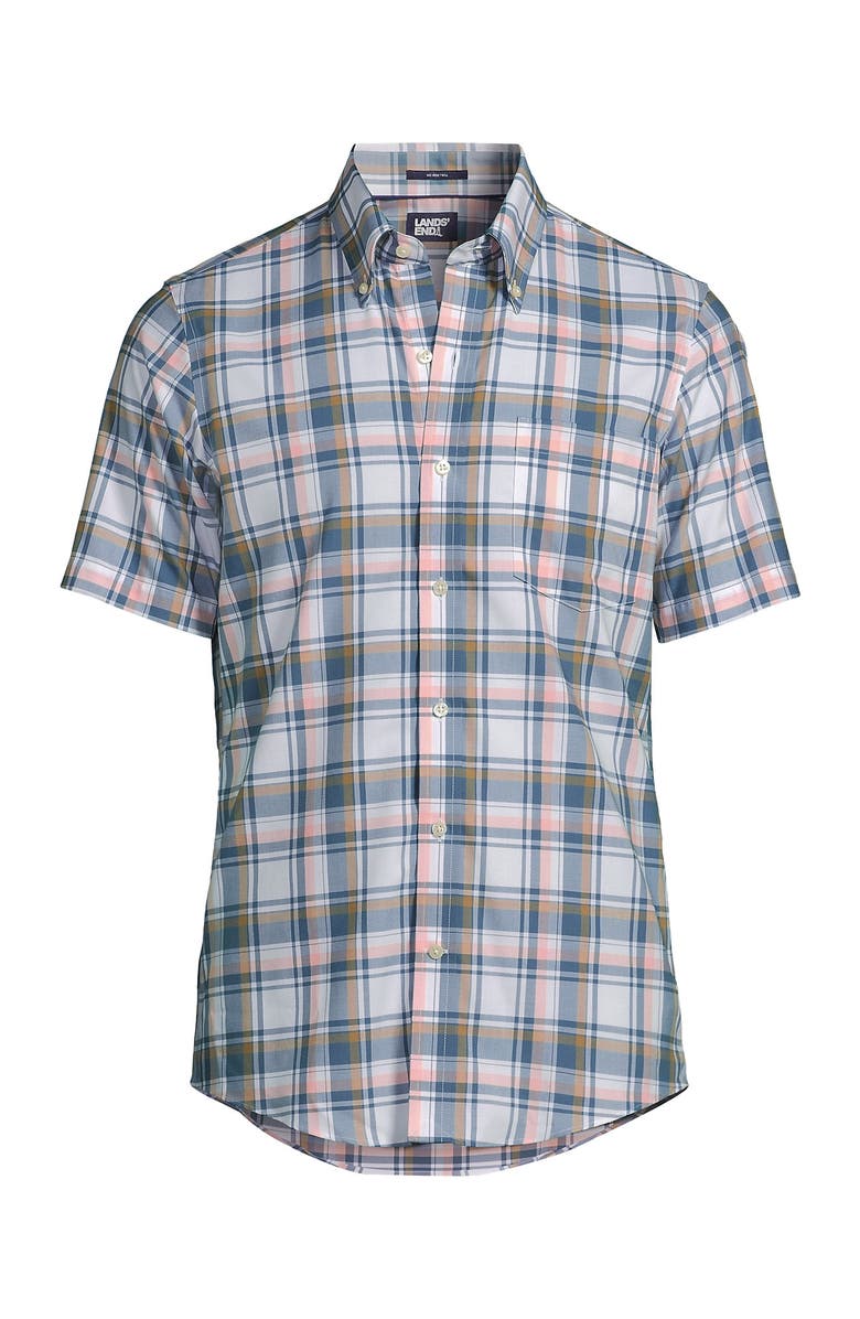Lands' End Short Sleeve No Iron Twill Shirt, Alternate, color, 