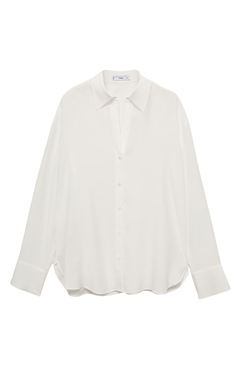 MANGO Fluid Button-Up Shirt, Alternate, color, 