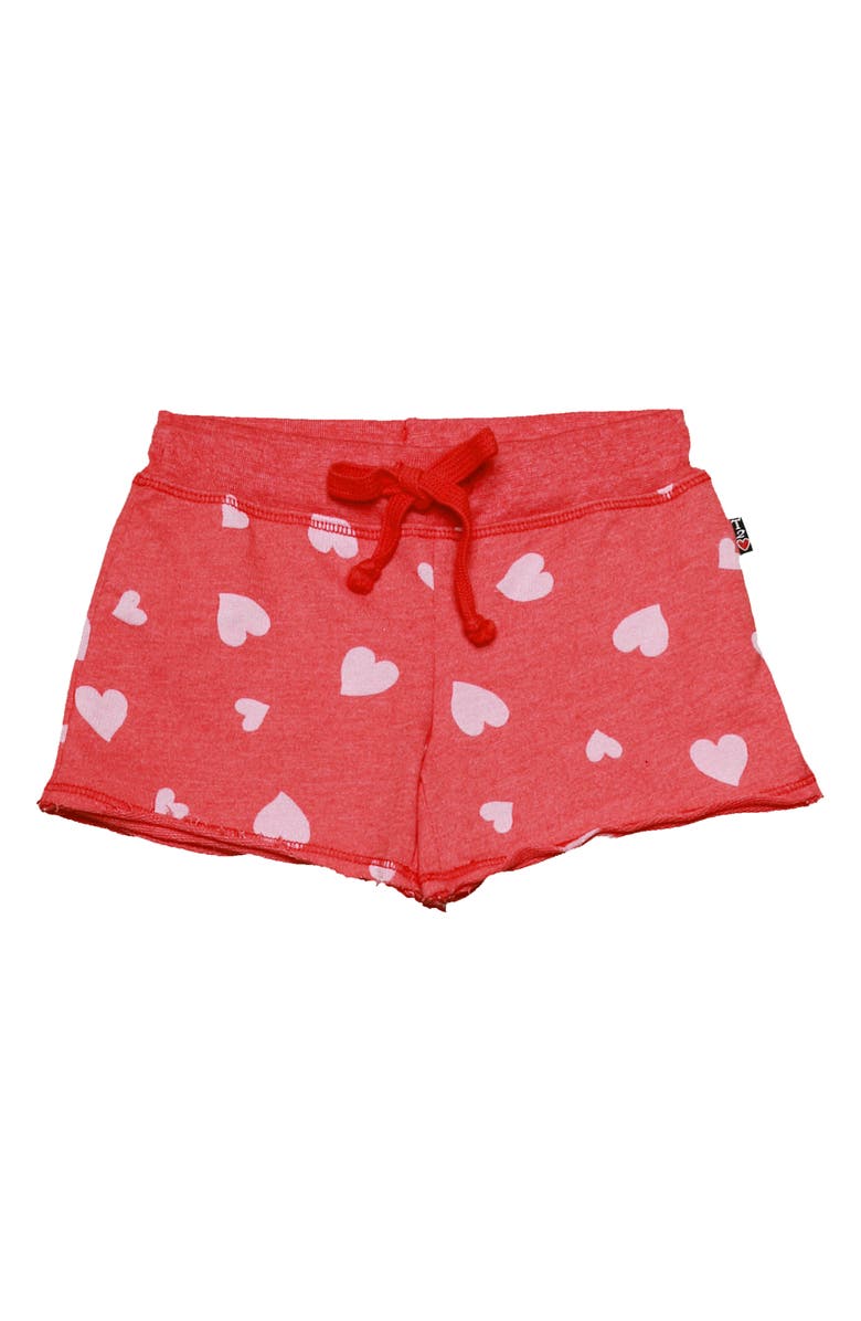 T2 Love Heart Print Shorts, Main, color, 