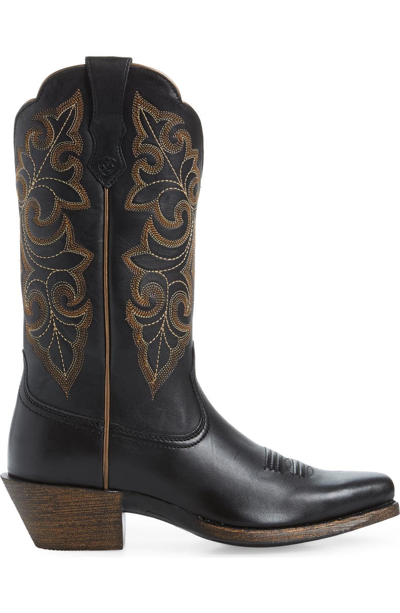 Ariat Roundup Western Boot, Alternate, color, Limo Black