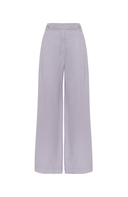 Brunello Cucinelli Wide Smart Trousers In Lilac