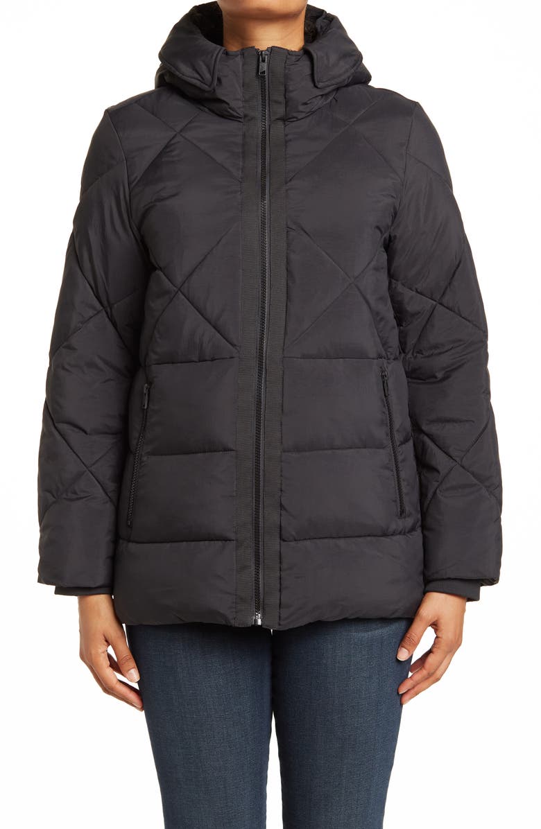 Andrew Marc Powder Touch Water-Resistant Hooded Quilted Puffer Jacket, Alternate, color, 