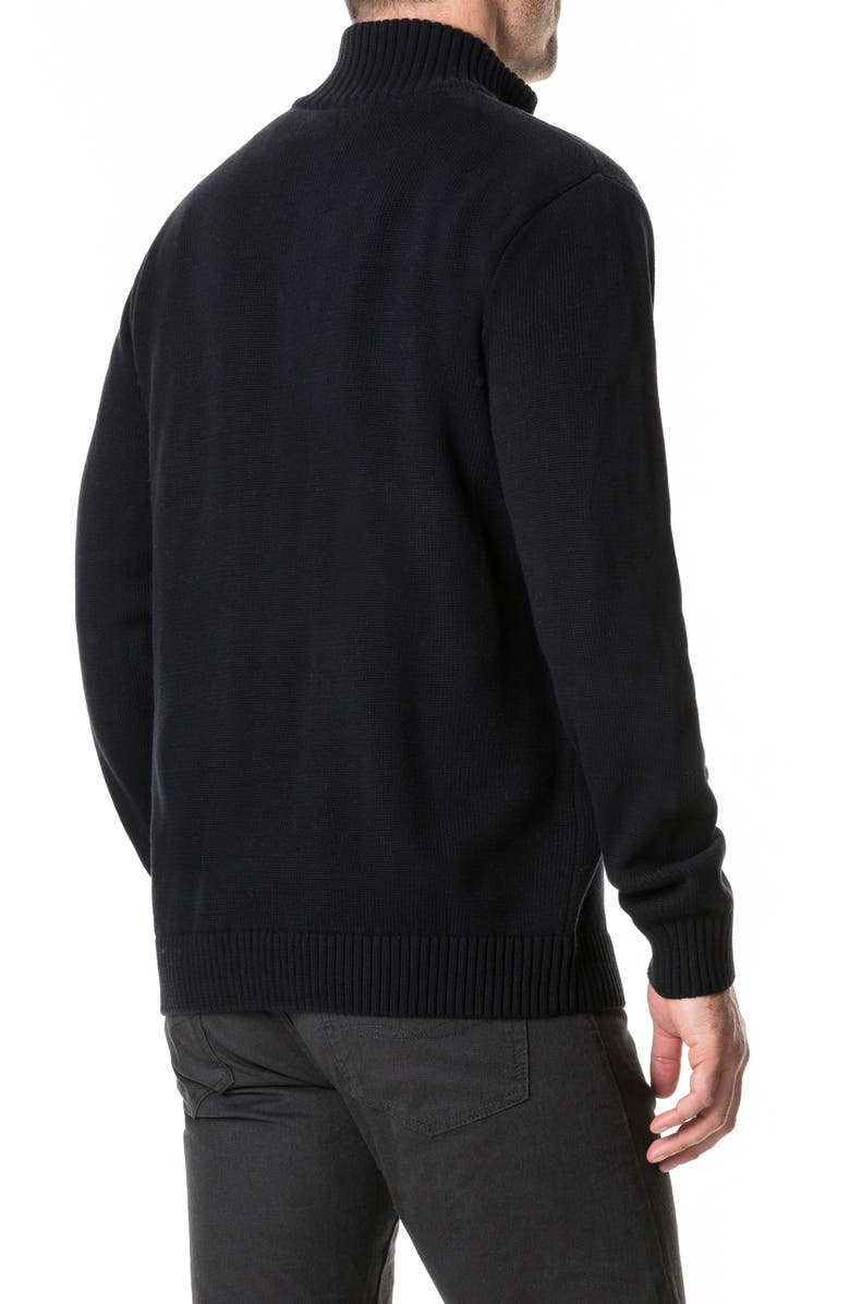 Rodd & Gunn Merrick Bay Quarter Zip Sweater, Alternate, color, Onyx