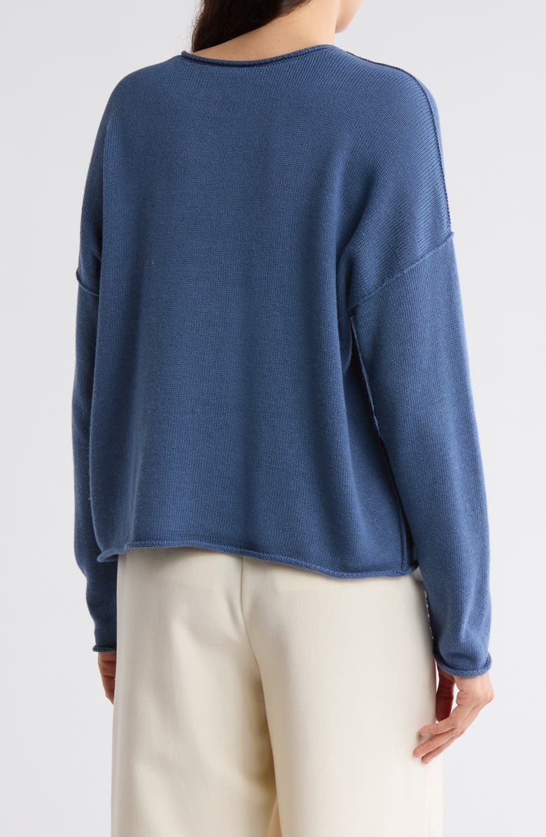 Eileen Fisher Organic Cotton & Tencel<sup>®</sup> Lyocell Blend Boxy Sweater, Alternate, color, 