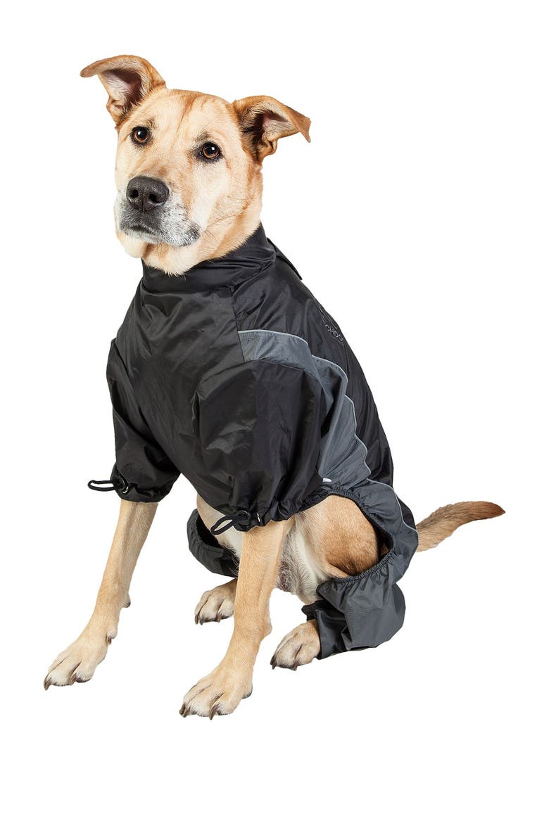 Quantum-Ice Full-Bodied Adjustable and 3M Reflective Dog Jacket w/ Blackshark Technology - XLarge, Alternate, color, BLACK GREY