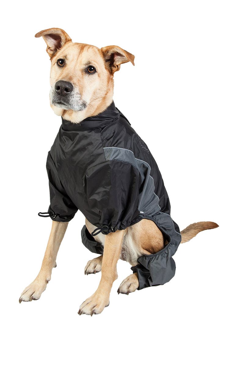 TOUCHDOG Quantum-Ice Full-Bodied Adjustable and 3M Reflective Dog Jacket w/ Blackshark Technology - XLarge, Alternate, color, Black Grey