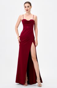 Bariano Sloanne High Split Maxi