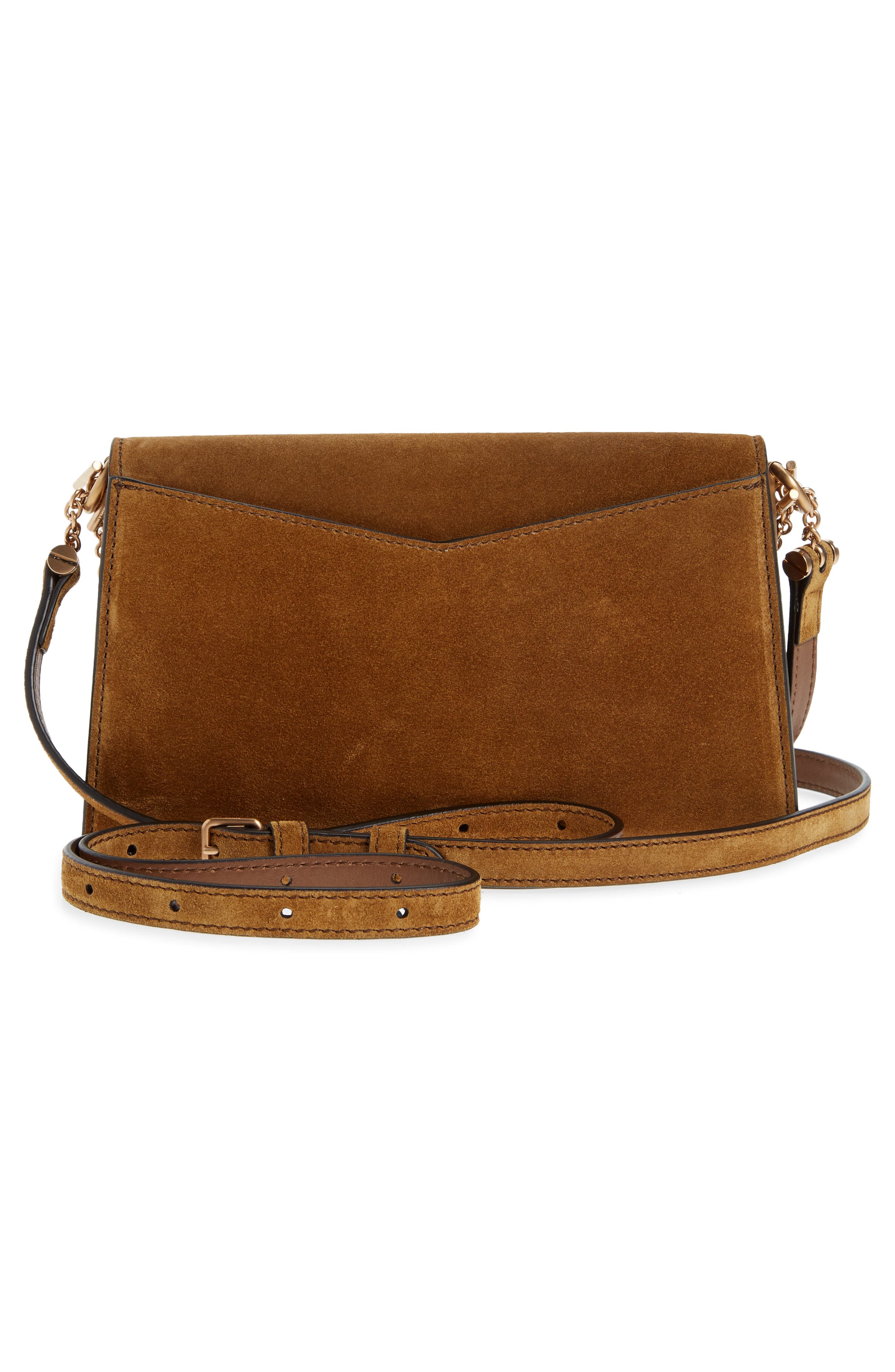 Métier London Mini Roma Suede Crossbody Bag, Alternate, color, 