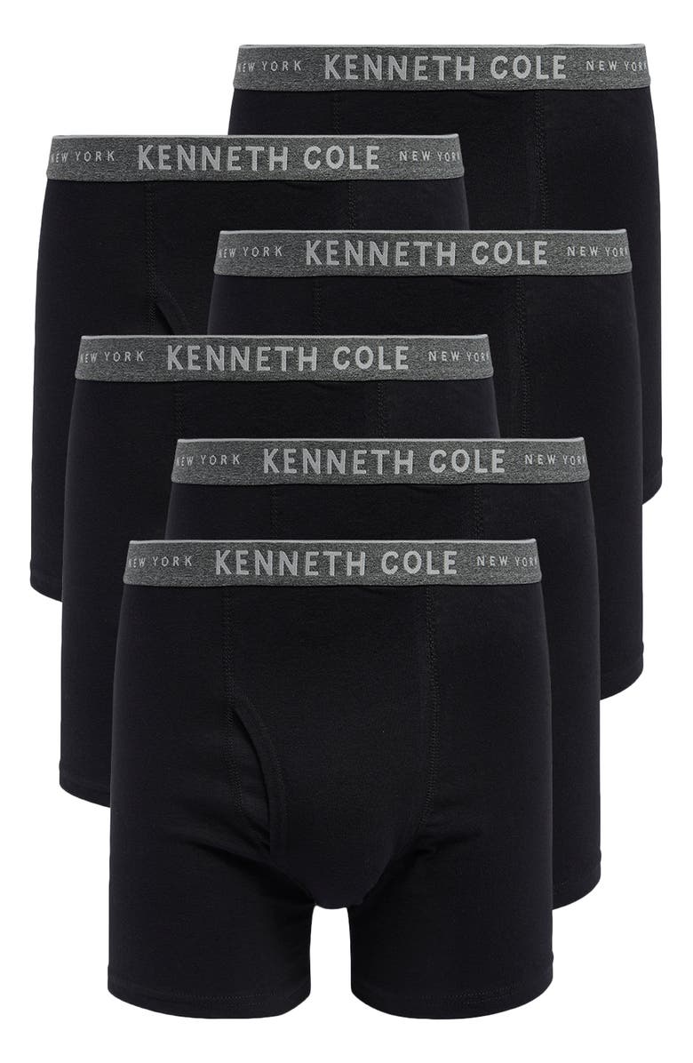 Kenneth Cole 6-Pack Stretch Cotton Boxer Briefs, Main, color, 