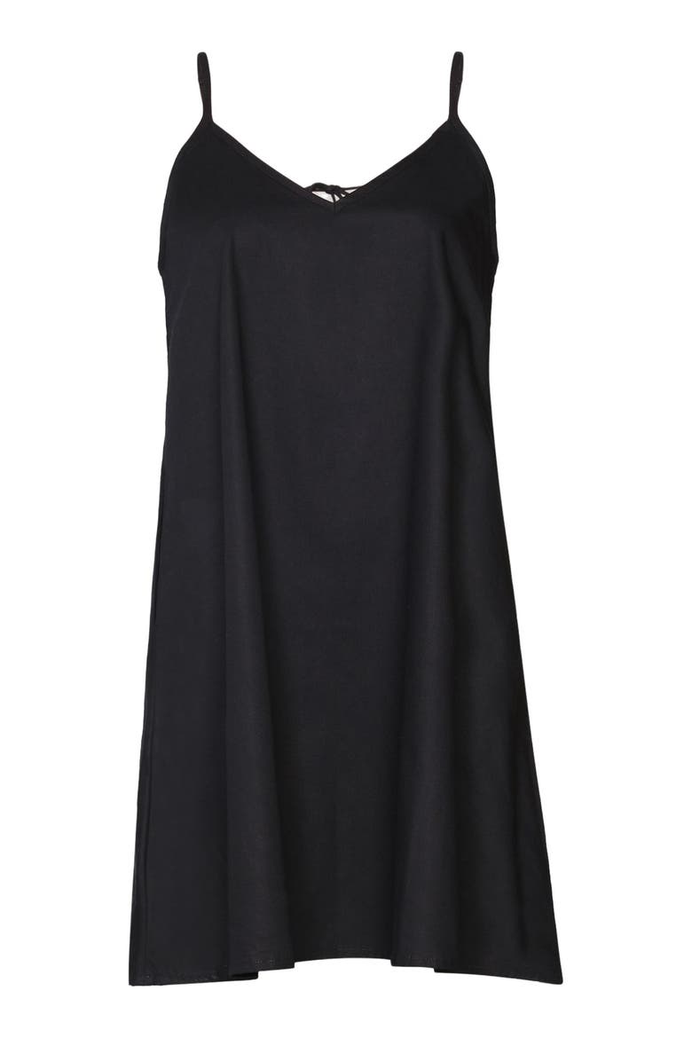 Short Tent Dress with Back Tie, Alternate, color, Solid