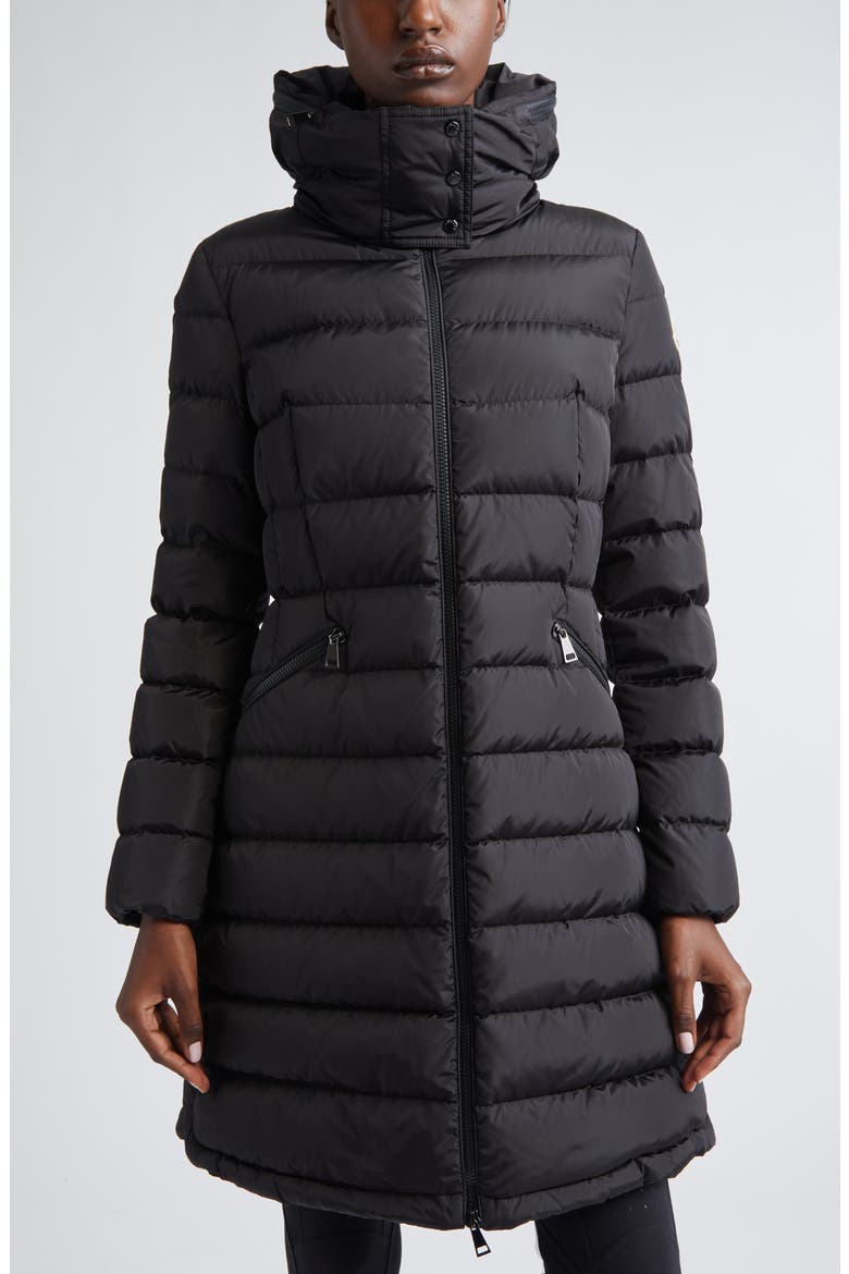 Flammette Water Repellent Long Hooded Down Coat (Women) | Nordstrom