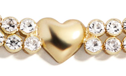 Baublebar Heart Double Tennis Slider Bracelet In Gold