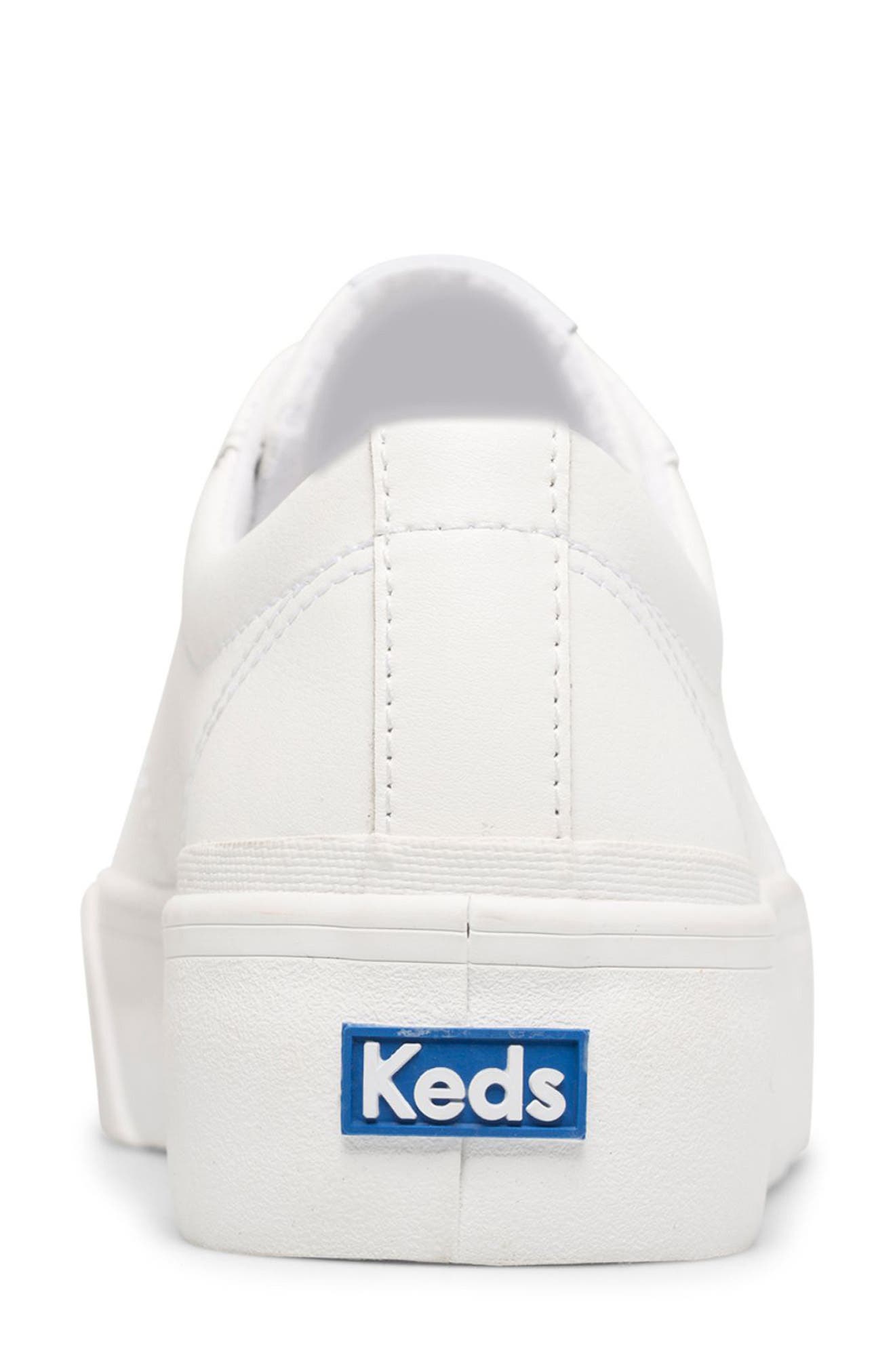 Jump Kick Duo Leather Lace-Up Sneaker, Alternate, color, WHITE