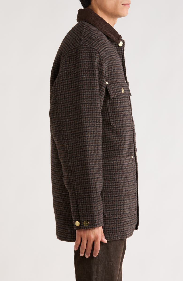 Carhartt Work In Progress Lowis Brushed Houndstooth Chore Coat, Alternate, color, Vitola Heather