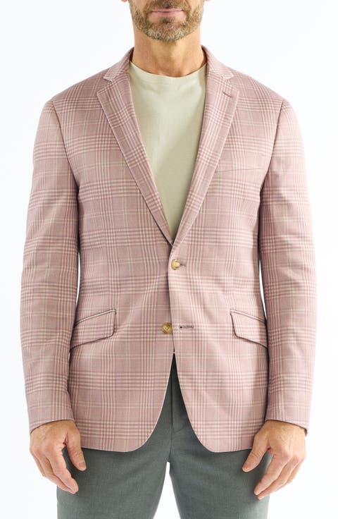 Plaid Knit Sport Coat (Regular, Short & Long)