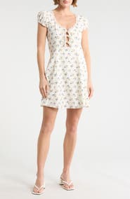 WAYF Linen Blend Minidress
