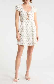 WAYF Linen Blend Minidress