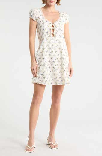 WAYF Linen Blend Minidress