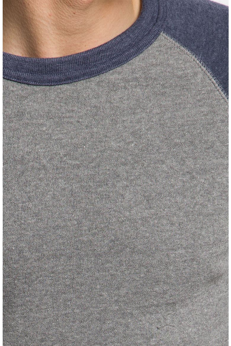'The Champ' Trim Fit Colorblock Sweatshirt, Alternate, color, ECO GREY / ECO TRUE NAVY