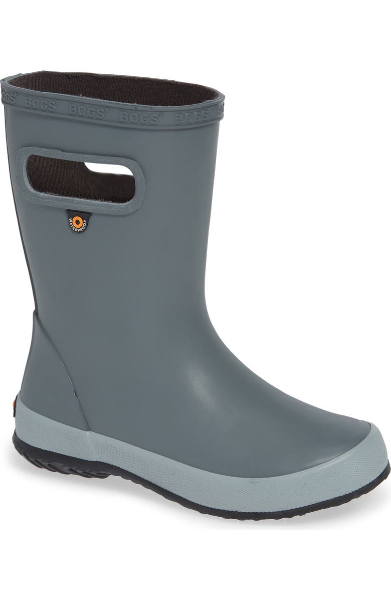 Bogs Skipper Solid Waterproof Rain Boot, Main, color, Gray