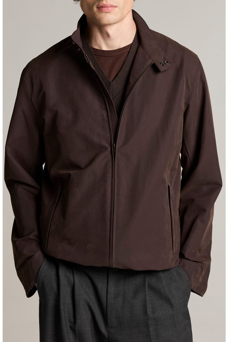 Band Collar Windbreaker, Main, color, ARABICA