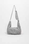 Bimba y Lola Medium Crochet Beaded Shoulder Bag