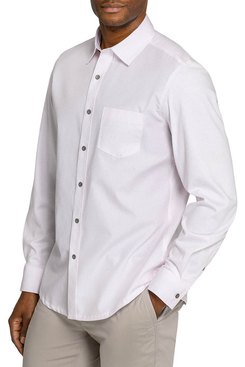 Abstract Squiggle Cotton Shirt, Alternate, color, WHITE/ PINK