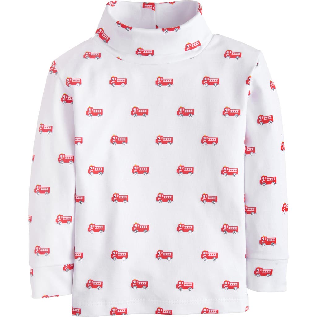 Little English Kids' Printed Turtleneck In Fire Trucks