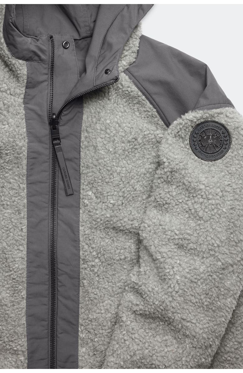 Canada Goose Men's Alberni Reversible Fleece Bomber, Alternate, color, Stratus Grey/Anchor Grey
