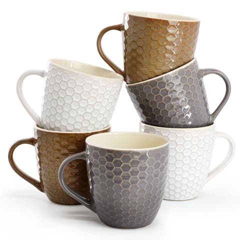 Honeycomb 6-Piece 15 oz. Mug Set