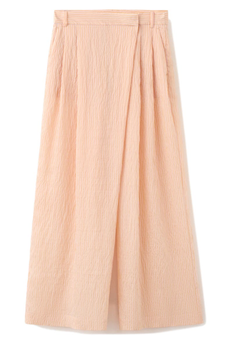 Stripe Pleated Wide Leg Pants, Alternate, color, ORANGE