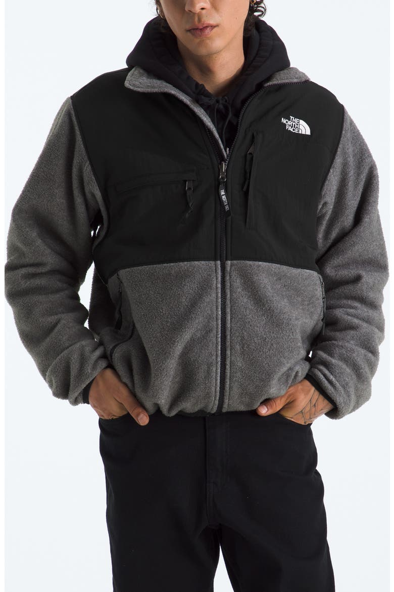 Retro Denali Jacket, Main, color, TNF MID GREY HEATHER/ BLACK
