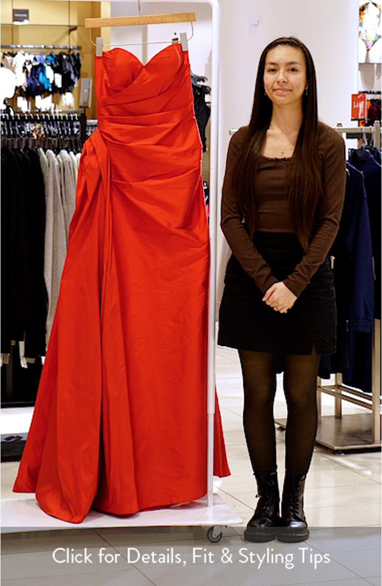 Lilya Strapless Taffeta Ballgown, sales video thumbnail