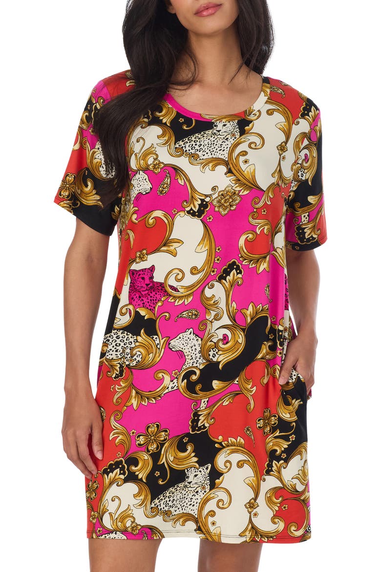 Short Sleeve Nightshirt, Main, color, MULTI