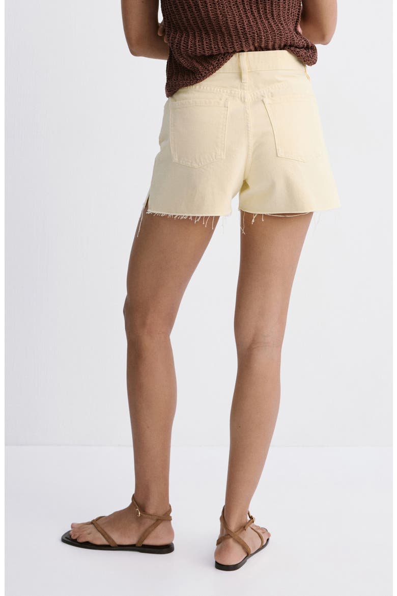Cutoff Denim Shorts, Alternate, color, PASTEL YELLOW