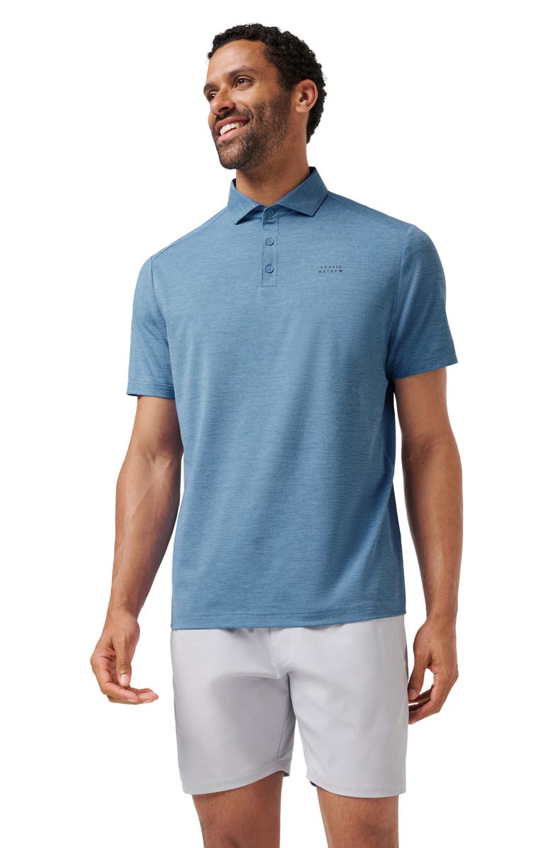 TravisMathew Heater Pro Performance Golf Polo, Alternate, color, Pacific Coast