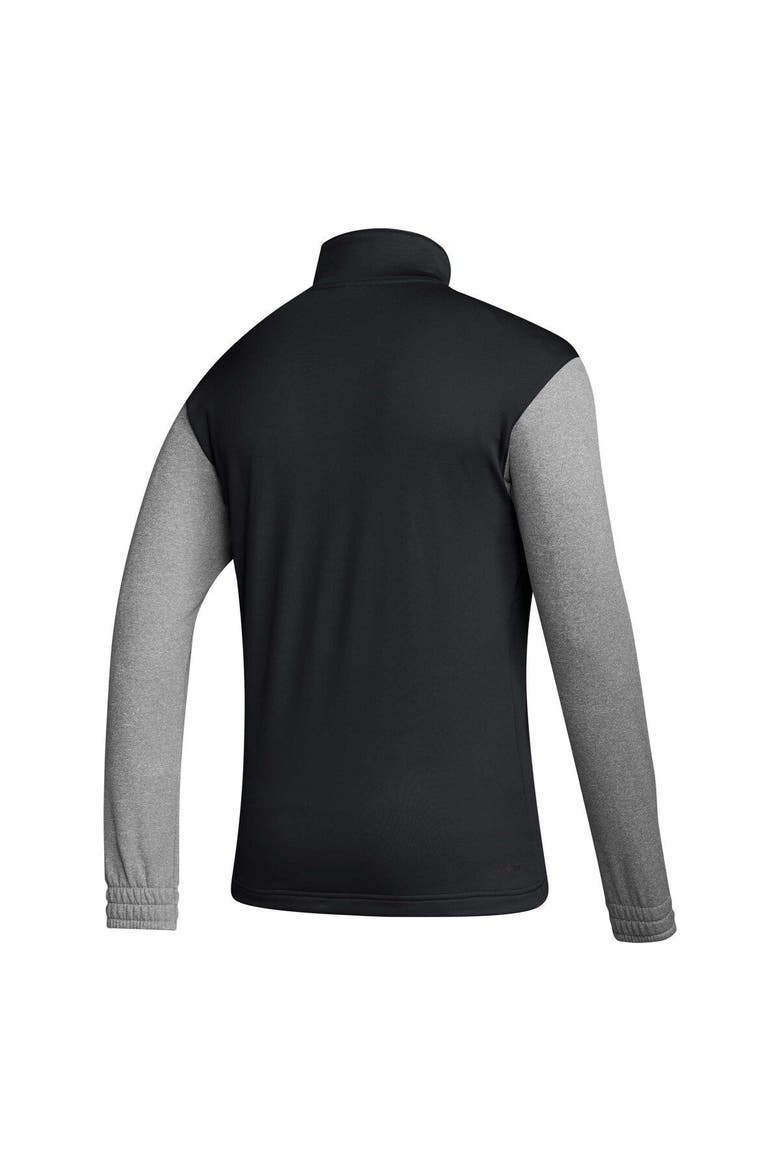 Men's adidas Black Washington Huskies Sideline AEROREADY Half-Zip Top, Alternate, color, Black